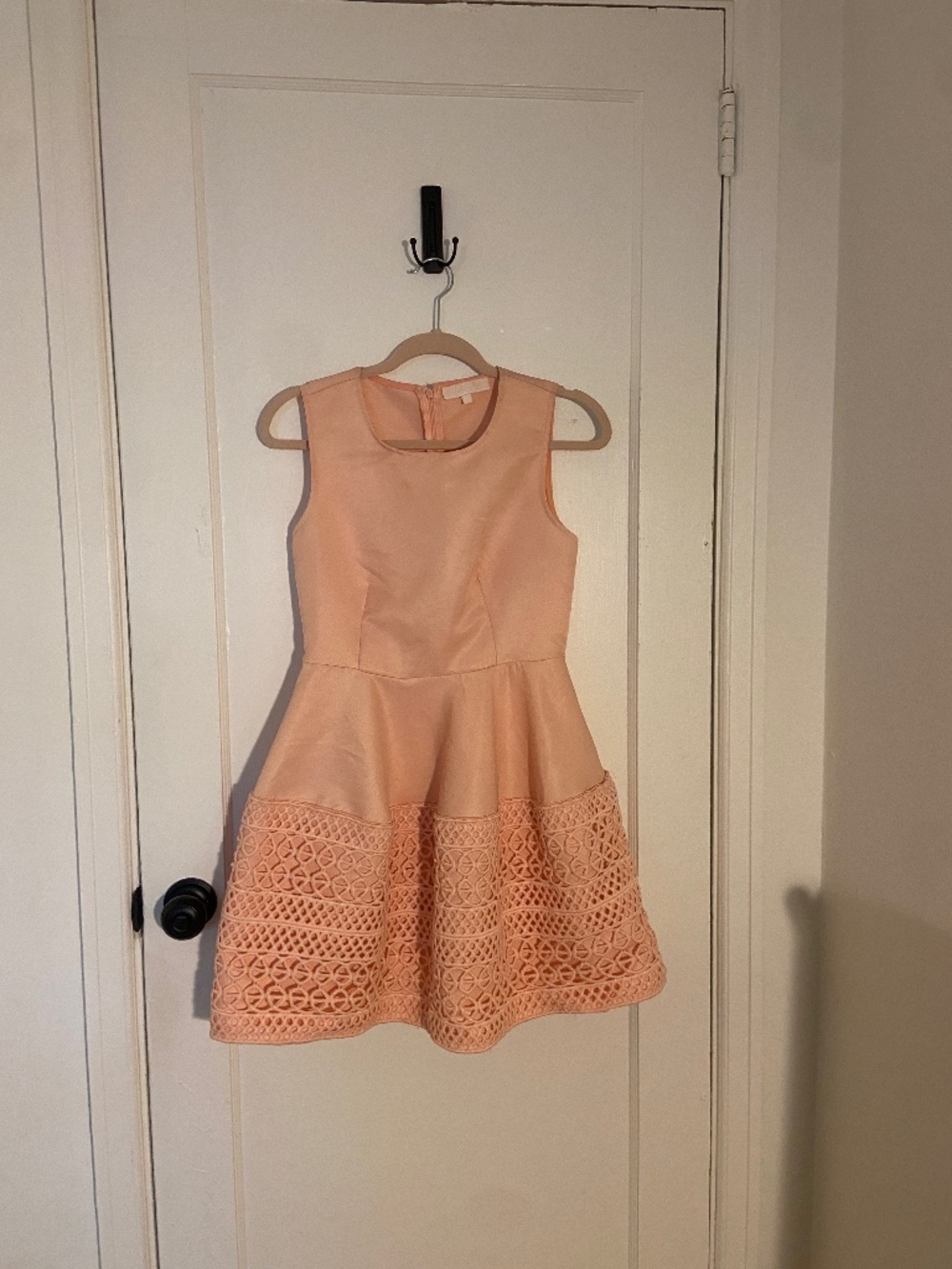 Peach Pink Cocktail Mini Dress